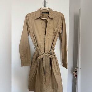 Ralph Lauren Beige Belted Shirt Dress